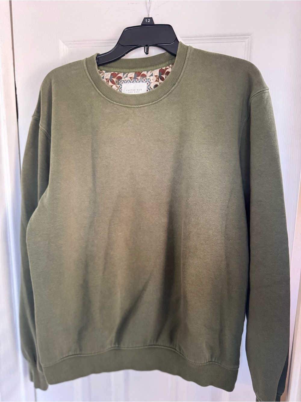 Cactus Olive Crewneck Sweatshirt for Men